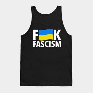 F Fascism - Censored with Ukrainian Flag Tank Top